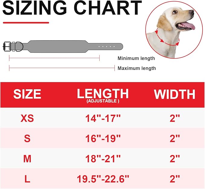 Epesiri Adjustable Wide Spiked Dog Collar, Mushroom Rivet PU Leather Cat Dog Collars, Durable Spike Studded Pet Collar for Small Medium Large Breed, Pitbull Mastiff Bulldog Pugs Husky Rottweiler, Red