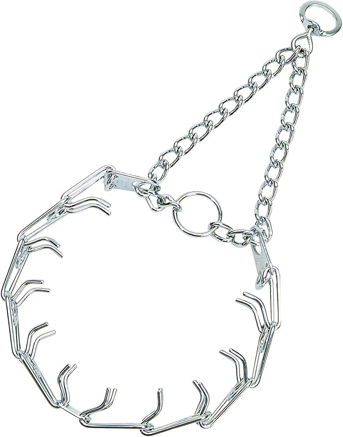 Herm SPRENGER Ultra-Plus Prong Dog Training Collar, 2.25 mm x 13" Neck Size, 16" Chain Length, Steel Chrome Plated Dog Prong Collar, Pinch Collar for Dogs, Dog Correction Collar