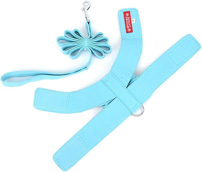 SELMAI Bling Rhinestone Dog Harness Bow Girls Soft Suede Leather for Small Pet Puppy Doggie Cat Girls Vest Collar Leash Set Adjustable/No Pull Chihuahua Yorkie Harness Walking Running Blue S