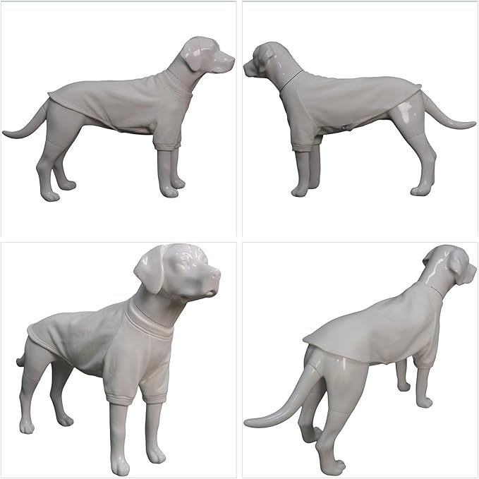 Lovelonglong Sweatshirt Cold Weather Pullover Autumn and Winter T-Shirts for Small Medium Large Size Dogs Off-White M