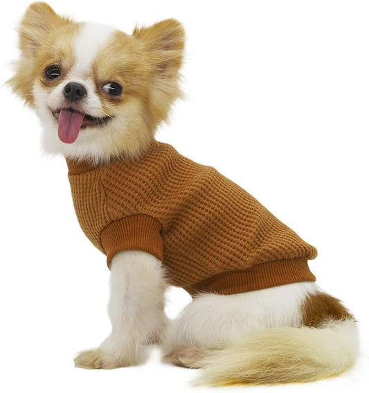 LOPHIPETS Lightweight Dog Sweaters for Puppy Small Dogs Puppy Chihuahua Yorkie Clothes-Yellow/L