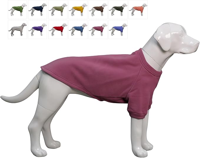 Lovelonglong Dog Sweatshirt Cold Weather Dog Pullover Autumn and Winter Dog T-Shirts for Small Medium Large Size Dogs Taro-Purple XS