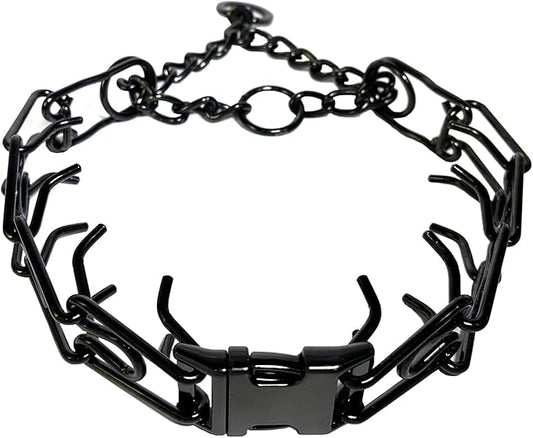 Dog Collar, Adjustable Dog Collar with Comfort Cap for Collars of Small, Medium and Large Dogs (XL(21-24" Neck, 4.0mm), Blcak)