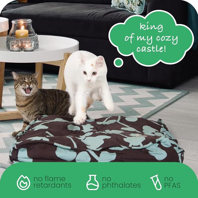 Molly Mutt Your Hand in Mine Dog Bed Duvet Cover, 100% Cotton Canvas Cover for Dog Bed, Puppy Bed, or Cat Bed, Durable, Washable, and Free of Harmful Chemicals, 22" x 27" x 5"