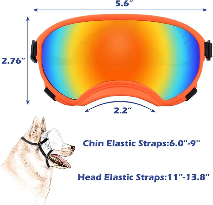 Small Dog Sunglasses with Adjustable Strap UV Protection, Winproof Dog Puppy Sunglasses, Suitable for Small Dog Pet Glasses, Dogs Eyes Protection，Soft Dog Goggles