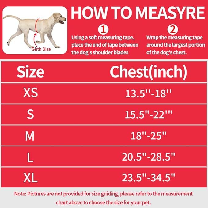 Dog Vest Harness and Leash Set, Animire Reflective Service Dog Vest in Training Dog Harness with 10 Patches, 3 Rings Emotional Support Therapy Dog Harness for Small Medium Large Dogs(Red,M)