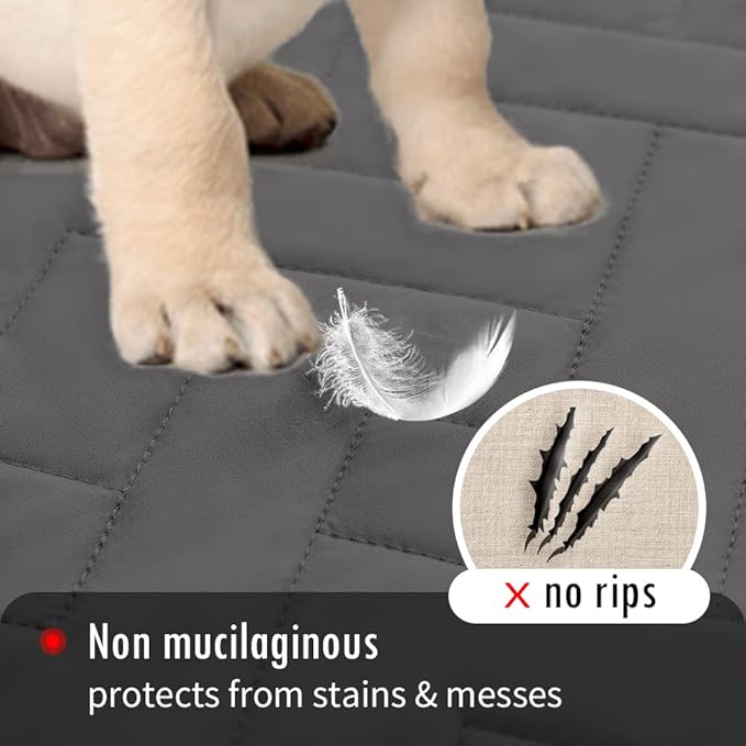 fuguitex Waterproof Dog Bed Cover Couch Cover for Pet Anti-Slip Cat Mat Pet Pad Blanket for Sofa Chair Recliner Bed Furniture Protrctor