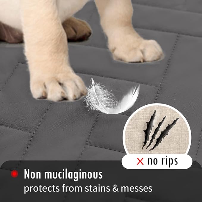 fuguitex Waterproof Dog Bed Cover Couch Cover for Pet Anti-Slip Cat Mat Pet Pad Blanket for Sofa Chair Recliner Bed Furniture Protrctor