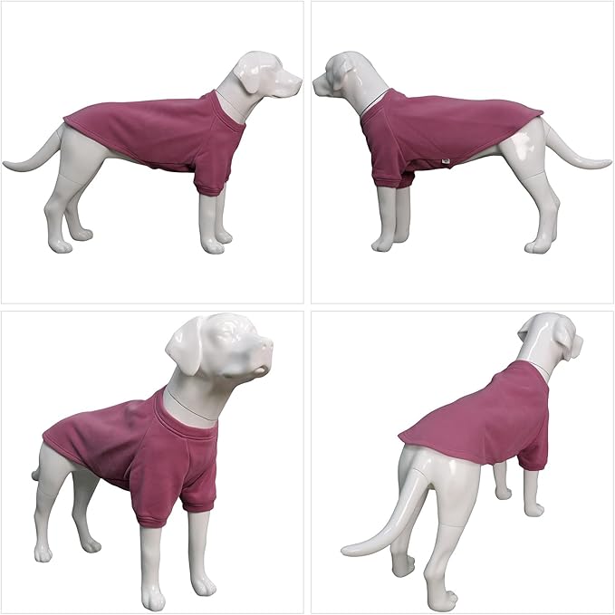 Lovelonglong Dog Sweatshirt - Cold Weather Pullover for Small to Large Dogs - Autumn & Winter T-Shirts - Taro-Purple, XL
