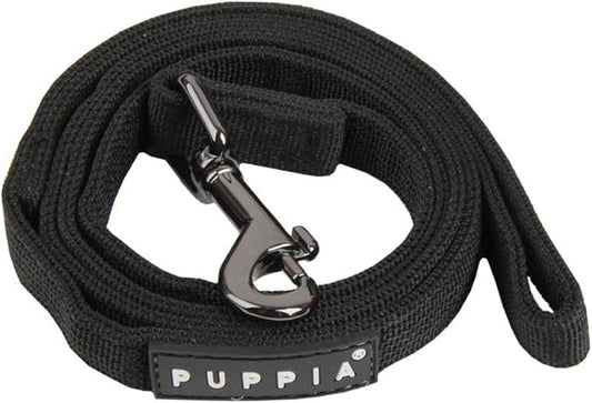 PUPPIA Two Tone Dog Lead Strong Durable Comfortable Grip Walking Training Leash for Small & Medium Dog, Black, Medium