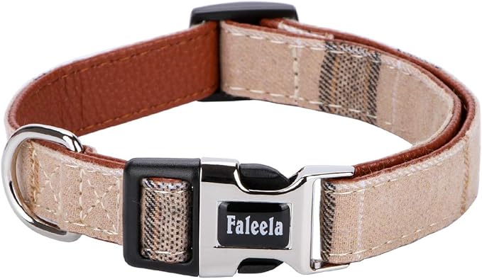 Faleela Soft &Comfy Bowtie Dog Collar,Detachable and Adjustable Bow Tie Collar,for Small Medium Large Pet (S, Brown)