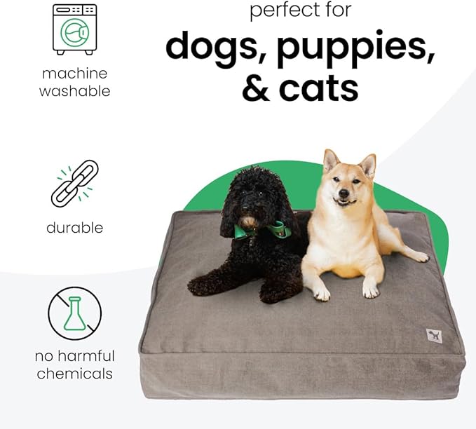 Molly Mutt Jupiter Dog Bed Duvet Cover, GOTS-Certified 100% Cotton Canvas Cover for Dog, Puppy, or Cat Bed, Durable, Washable, and Free of Harmful Chemicals, Small, 22"x27"x5", Brown