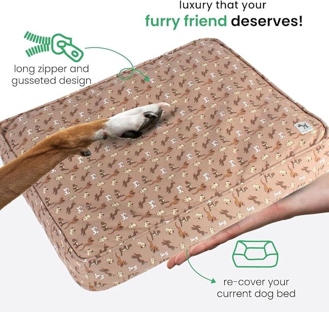 Molly Mutt Washable Dog Bed Cover, Cotton Dog Bed Cover, Daysleeper, Small