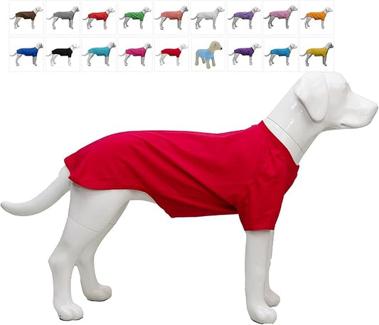 Lovelonglong Pet Clothing Dog Costumes Dachshund Clothes Blank T-Shirt Tee Shirts for Dachshund Dogs,Corgi 100% Cotton Red D-M