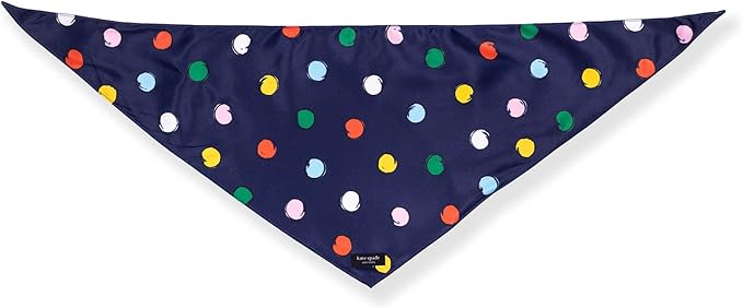 kate spade new york Pet Bandana for Boy or Girl Dogs, Lightweight Bandana for Dog, Cute Dog Scarf for Medium or Large Pets, Watercolor Dot