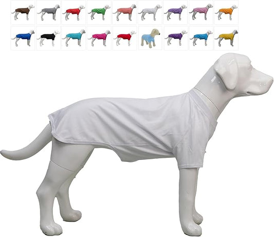 Lovelonglong Pet Clothing Dog Costumes Basic Blank T-Shirt Tee Shirts for Small Dogs White XS