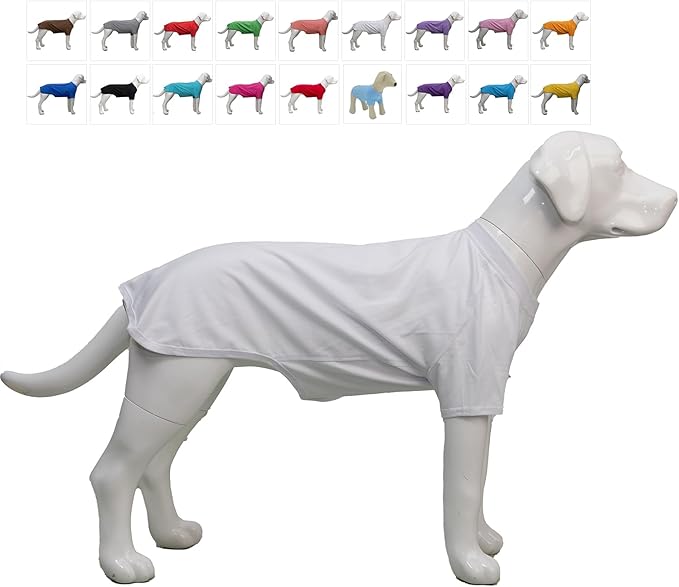 Lovelonglong Pet Clothing Dog Costumes Dachshund Clothes Blank T-Shirt Tee Shirts for Dachshund Dogs,Corgi 100% Cotton White D-M
