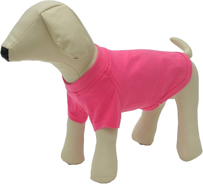Lovelonglong Pet Clothing Dog Costumes Basic Blank T-Shirt Tee Shirts for Small Dogs Rosered XS