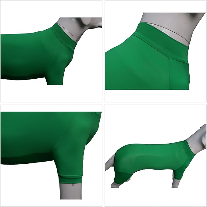LoveLongLong Dog Jumpsuit with UV Protection and Quick-Dry Fabric for Spring Summer Pet Pajamas Leaf Green M