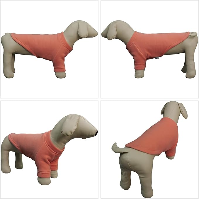 Lovelonglong Sweatshirt Cold Weather Pullover Autumn and Winter T-Shirts for Small Medium Large Size Dogs Lobster-Pink XS