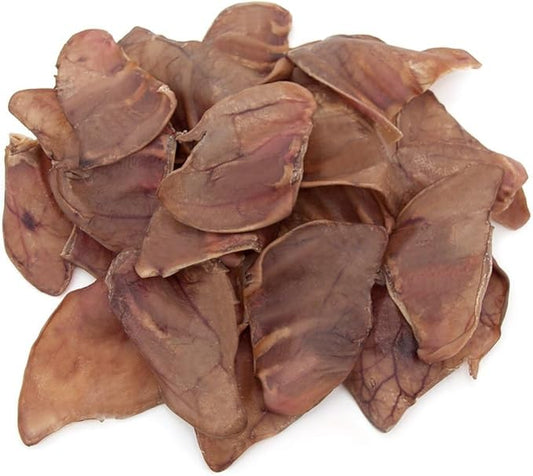 Best Pet Supplies GigaBite Roasted Pig Ears for Dogs - Natural Dog Chews, Roasted Pigs Ears, Safe for Puppies and Aggressive Chewers, Cleans Teeth and Gums - Pack of 25