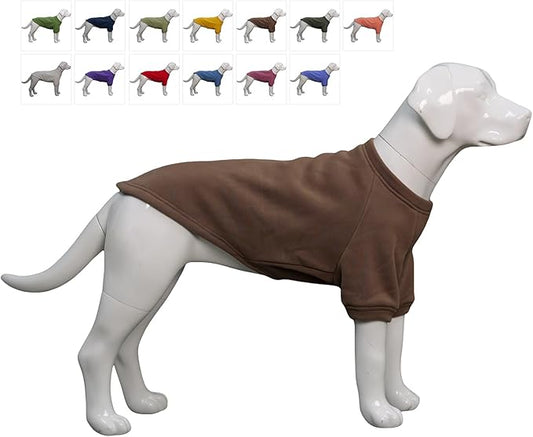 LoveLongLovelong Dog Sweatshirt Cold Weather Pullover Winter Dog T-Shirts Small to Large Sizes Coffee L