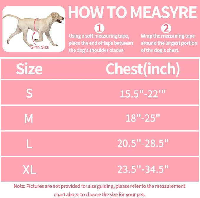 Dog Vest Harness and Leash Set, Animire Reflective Service Dog Vest with 10 Patches, 3 Rings No Choke Pet Vest for Leash Placement, in Training Dog Harness for Small Medium Large Dogs(Hot Pink,L)