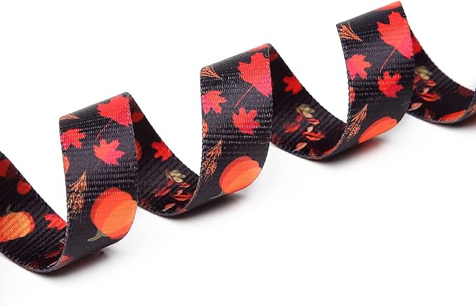 Adjustable Dog Collar with Patterns, Ultra Comfy Soft Nylon Breathable Pet Collar for Small Medium Large Dogs (L, Pumpkin)