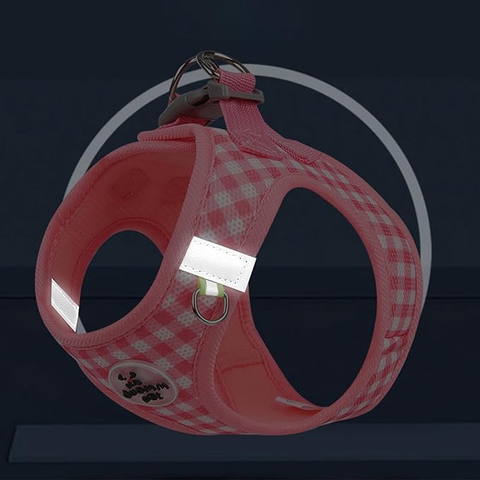 Gyuzh Dog Harness and Leash Set,Soft Mesh Breathable Small Dog Harness,Reflective Adjustable Puppy Harness,No Pull Pet Harness for Small Dogs and Cats