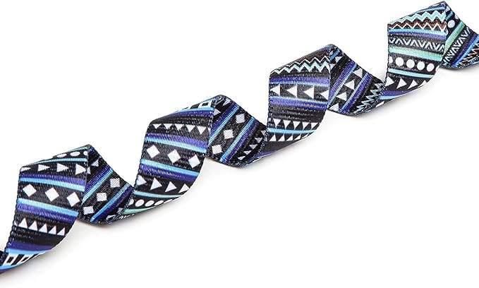 Adjustable Dog Collar with Patterns, Ultra Comfy Soft Nylon Breathable Pet Collar for Small Medium Large Dogs (M, Bohemian Blue)
