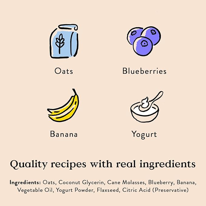 Bocce's Bakery Berry Smoothie Wellness Treats for Dogs, Wheat-Free Everyday Dog Treats, Made with Real Ingredients, Baked in The USA, All-Natural Soft & Chewy Cookies, 6 oz