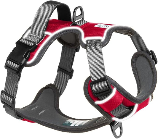 Embark Adventure Dog Harness, Reflective Trim No Pull Dog Harnesses for Small Sized Dogs - Military Grade Nylon, Front Clip with Gel Lined Handle.
