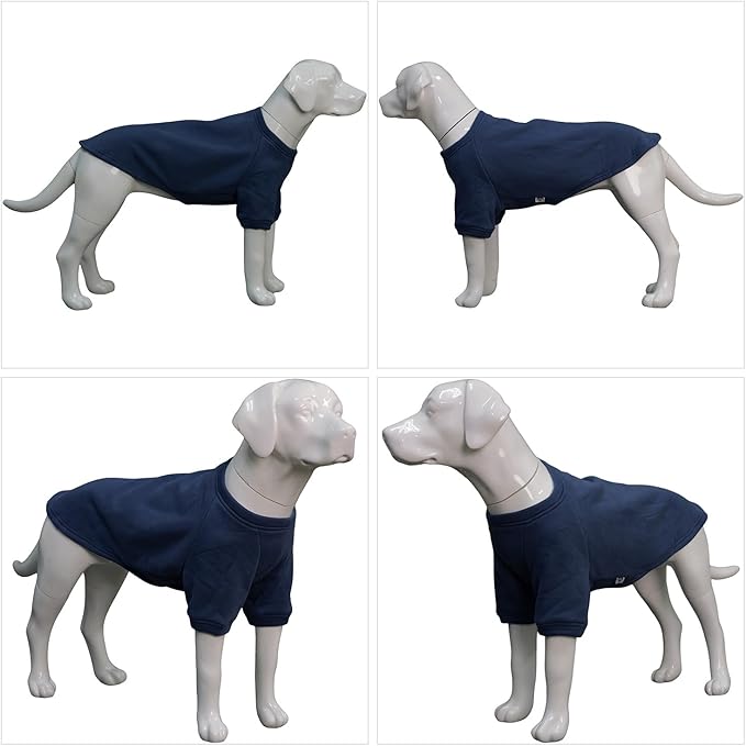 Lovelong Dog Sweatshirt - Cold Weather Pullover for Small, Medium & Large Dogs - Autumn & Winter T-Shirts - Haze-Blue