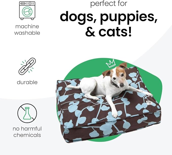 Molly Mutt Your Hand in Mine Dog Bed Duvet Cover, 100% Cotton Canvas Cover for Dog Bed, Puppy Bed, or Cat Bed, Durable, Washable, and Free of Harmful Chemicals, 22" x 27" x 5"