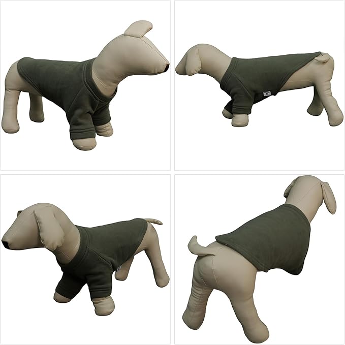 Lovelonglong Sweatshirt Cold Weather Pullover Autumn and Winter T-Shirts for Small Medium Large Size Dogs Army-Green XL