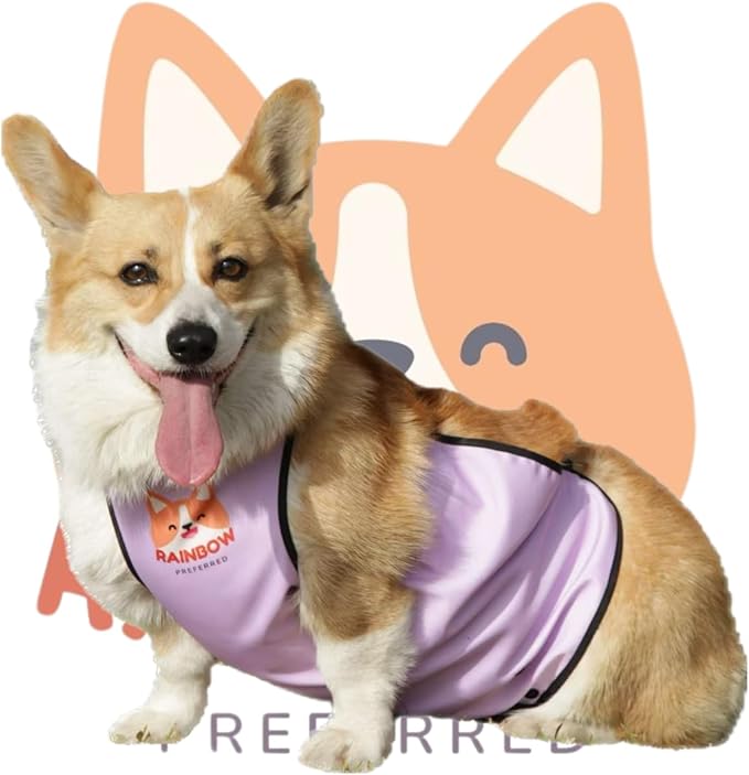 RainbowPreferred New Waterproof Dog Belly Protector Belly Cover Raincoat Rain Jacket Belly Band Recovery Suite Apron for Dog Clothes Costume