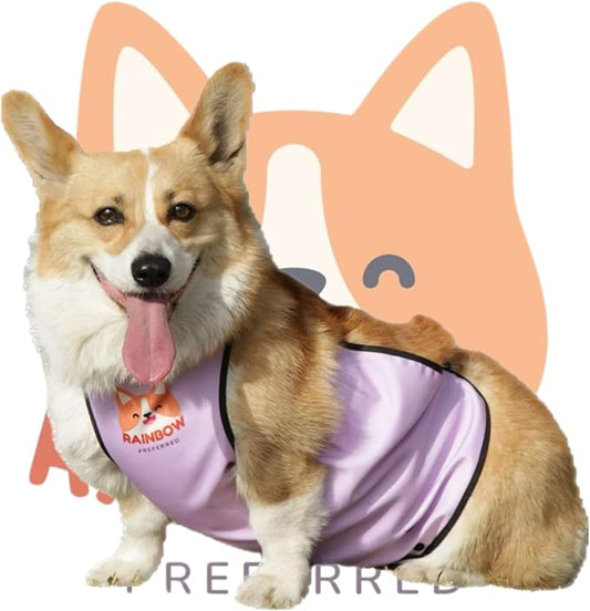 RainbowPreferred New Waterproof Dog Belly Protector Belly Cover Raincoat Rain Jacket Belly Band Recovery Suite Apron for Dog Clothes Costume