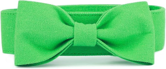 Segarty Dog Bow Ties, Adjustable Green Bowtie Collar for Small Medium Dogs, Durable Cat Neck Tie Tuxedo Comfortable Cotton Pets Grooming Accessories for Formal Wedding Holiday Birthday Gift Party