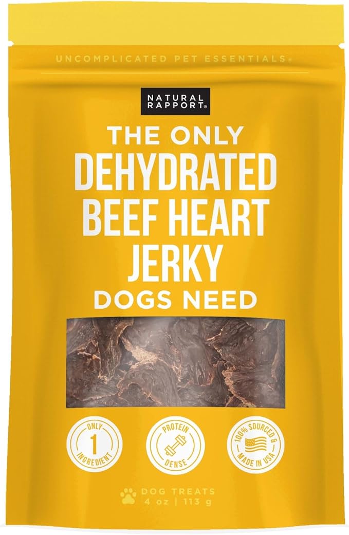 Natural Rapport Beef Heart Dog Treats - The Only Beef Heart Chews Needed - All Natural Treats for Small & Large Dogs