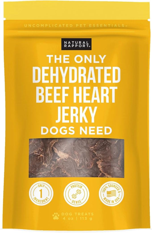 Natural Rapport Beef Heart Dog Treats - The Only Beef Heart Chews Needed - All Natural Treats for Small & Large Dogs