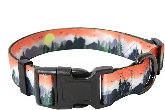 Timos Dog Collar, Adjustable Soft Dog Collar for Small Medium Large Dogs,Print Patterned Puppy Collars with Quick Release Buckle for Boy and Girl Female Dogs,XS Length 8.5''-11''
