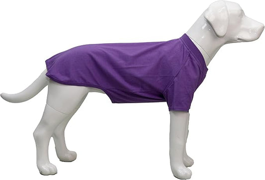 Lovelonglong Pet Clothing Dog Costumes Basic Blank T-Shirt Tee Shirts for Medium Large Dogs Purple XXL+