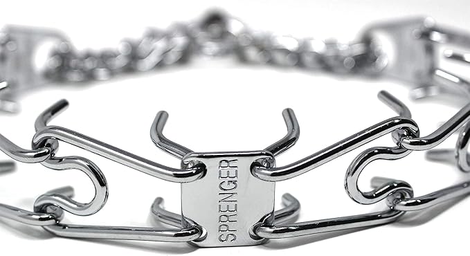 Herm Sprenger Prong Dog Training Collar Ultra-Plus Chrome Plated Steel No Pull Collar for Dogs Made in Germany 20in x 3.0mm (Neck Size up to 16in)