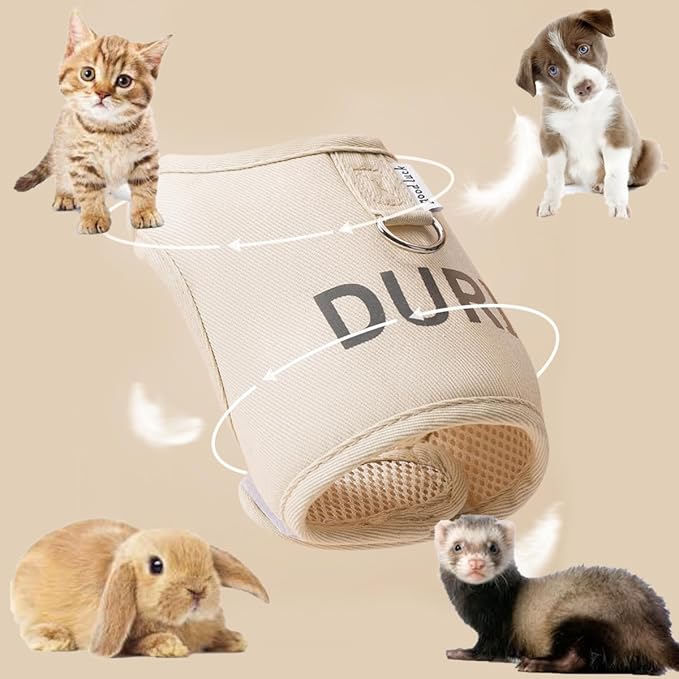 MANON ROSA Rabbit Harness and Leash Set - Escape-Proof Adjustable Vest Harness for Dwarf Bunnies, Soft Padded Conejos Collar with Safety Buckle, Small Animal Walking Accessories