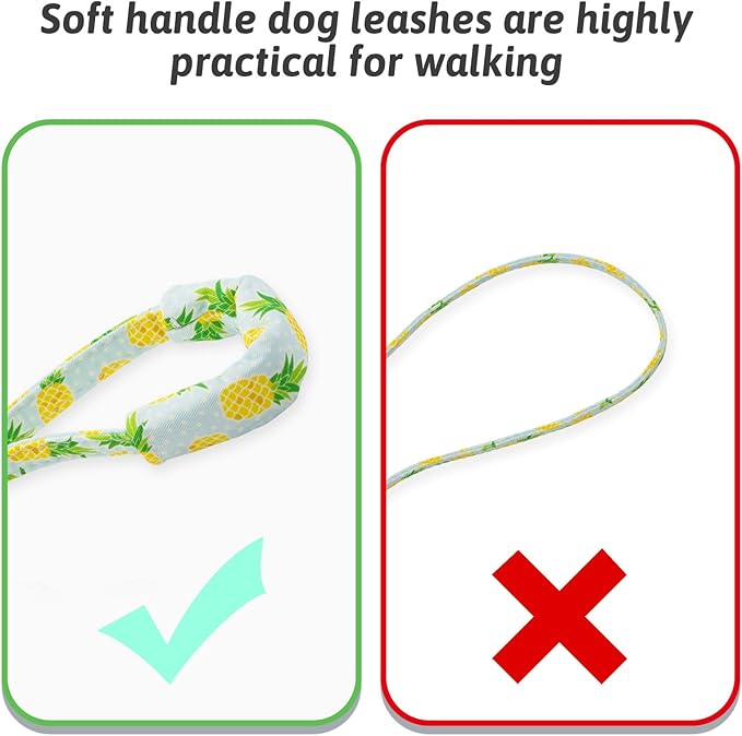 Dog Collar and Leash Set Girls Adjustable Puppy Collars with Fruit Bow Tie for Small Medium Large Female Dogs, Pineapple, XS