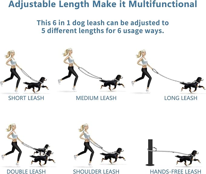 Soft Leather Dog Collar and Leash (6.6') Set - Stylish Rose Gold Heavy Duty Metal Buckle, 4 Adjustable Lengths Leash for Small Medium Large Dogs - Comfortable & Easy to Clean White S(12.2"-16.9")