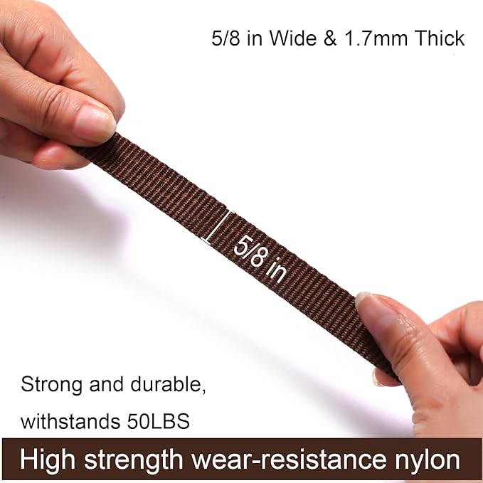 6 FT Puppy Leashes, Strong Traditional Style Leash with Easy to Use Collar Hook,Dog Lead Great for Small and Medium and Large Dog (Brown, 5/8 in x 6 ft)