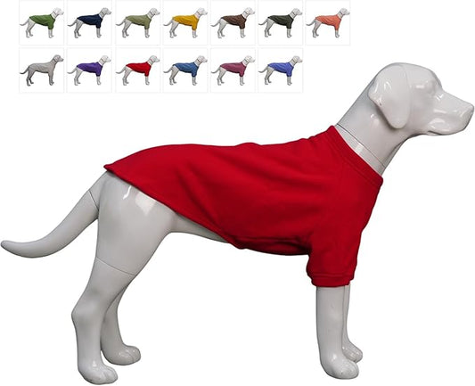 Lovelonglong Sweatshirt Cold Weather Pullover Autumn and Winter T-Shirts for Small Medium Large Size Dogs Red XL