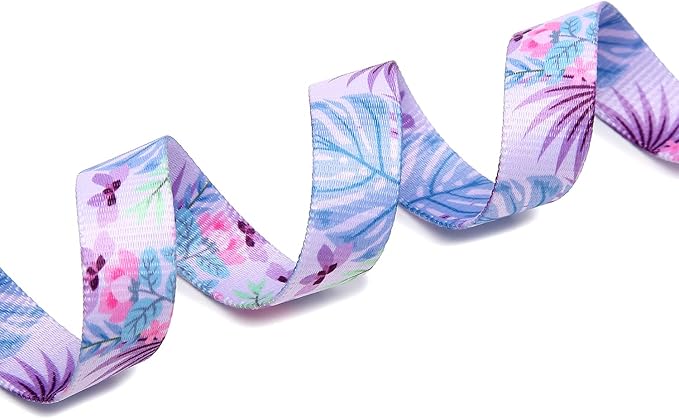 Adjustable Dog Collar with Patterns, Ultra Comfy Soft Nylon Breathable Pet Collar for Small Medium Large Dogs (M, Purple Flower)