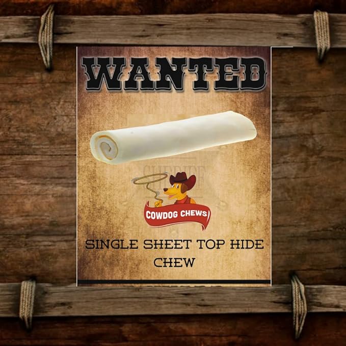 Cowdog Chews Retriever roll 9-10 inch All Natural Rawhide Product (80 Pack)